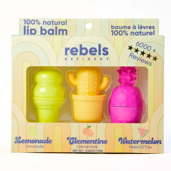 Rebels Refinery - 3  Pack Pineapple Lip Balm Gift Sets NEW!